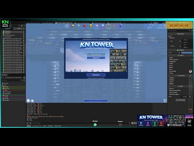 🛠️ GameDev 🛠️ - Developing KN_Tower 🏢 | 🤖 Godot | ⚙️ Blender | 🐍 Python | 🧮 GDScript | 🎨 Gimp
