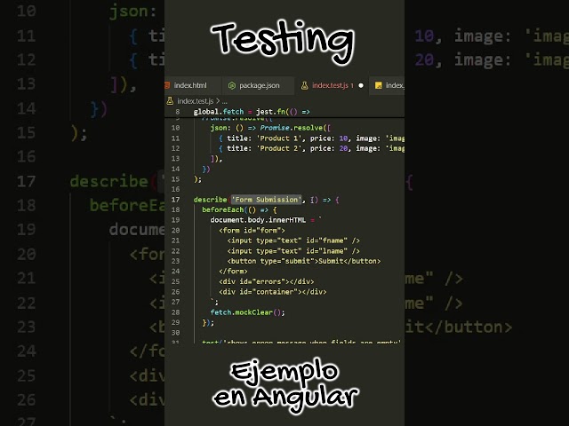 Ejemplo de Testing Unitario en Angular