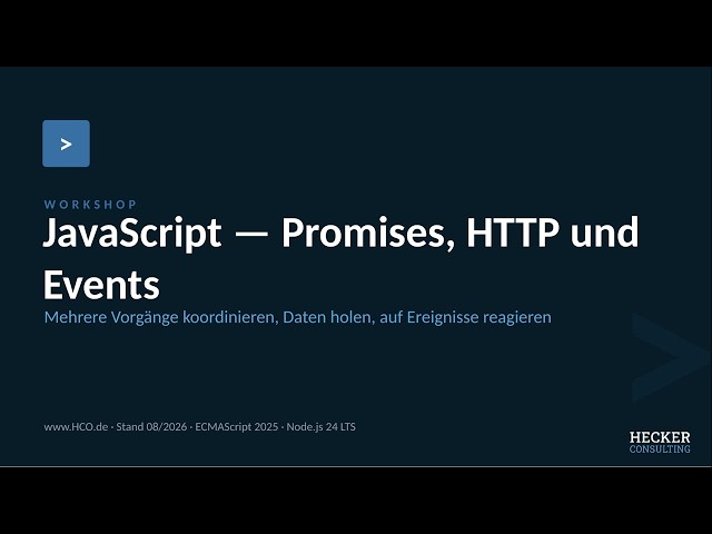Promises, HTTP-Anfragen und Events