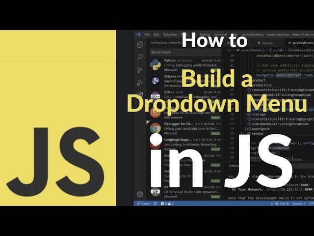 How to Build a Dropdown Menu with JavaScript | Create Simple Interactive Menu Using HTML, CSS & JS