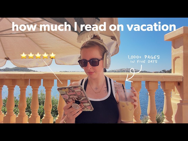 How much I read in a week on vacation 📖🎧☀️🌴 TBR & kindle reading vlog