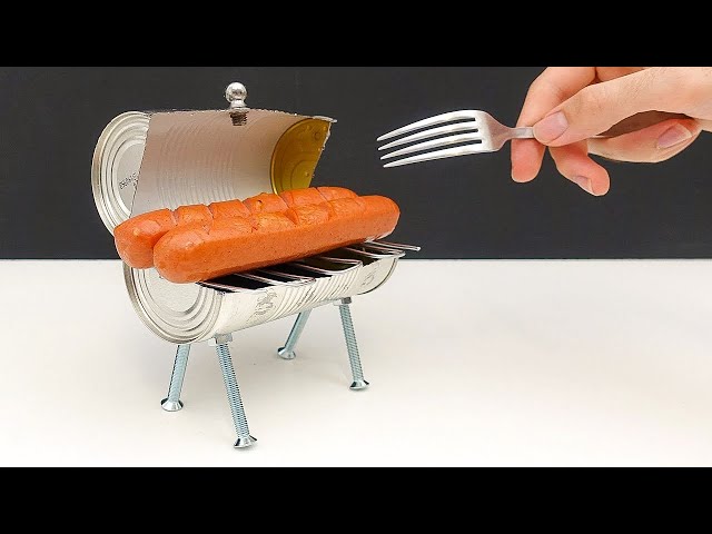 mini BARBACOA con una Lata de Coca Cola 🌭😋