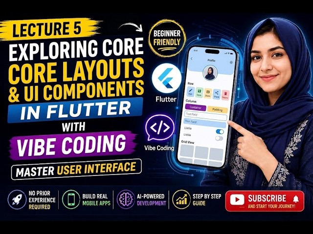 Lecture 5|Core Layouts & UI Components| Flutter mobile App Development