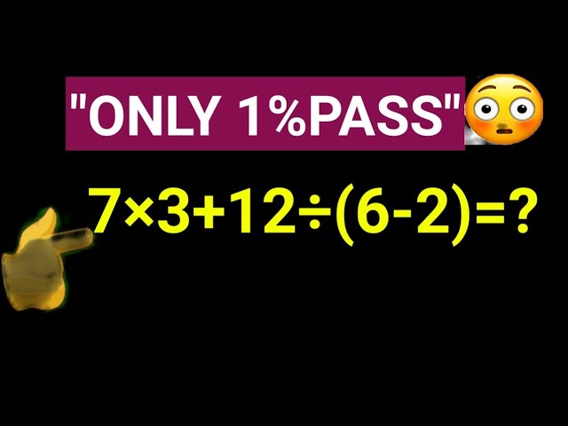 Only 1% Of People Can Solve This Math Problem
