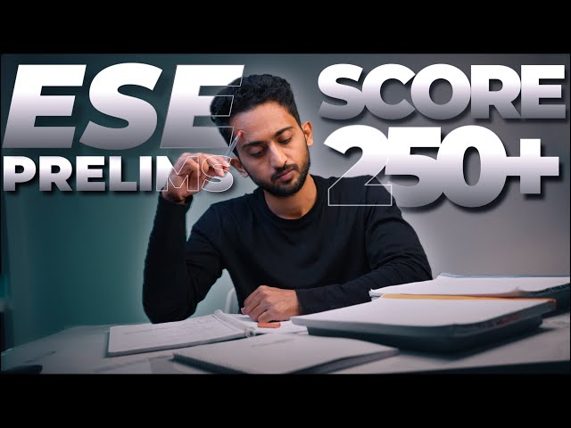 How to clear ESE Prelims in first attempt || ESE 2025 preparation strategy