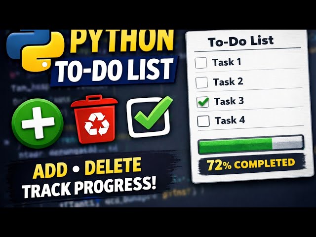 Python Project for Beginners | To-Do List with Completion Percentage