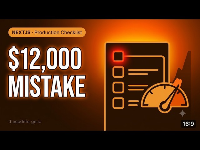 Next.js Production Checklist: $12,000 CDN caching-headers mistake