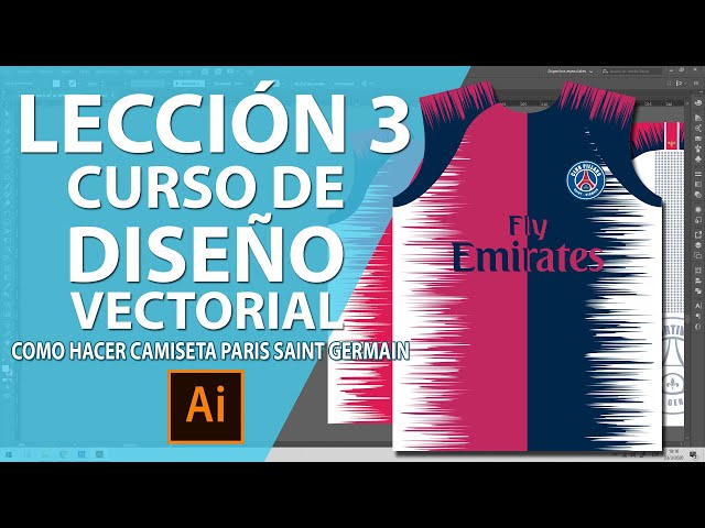 How to make a PSG shirt in Illustrator using a blur effect (lesson 3) - Illustrator course