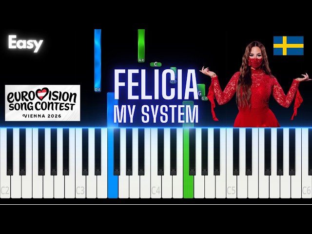 FELICIA - My System | Easy Piano Tutorial | Sweden Eurovision 2026
