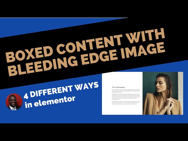Elementor Layout Tutorial: Two-Column Design with Boxed-Width Content and Full-Width Image