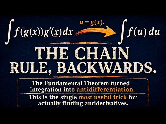 Ep 19: The Chain Rule Running in Reverse Unlocks Every Composite Integral | u-Substitution