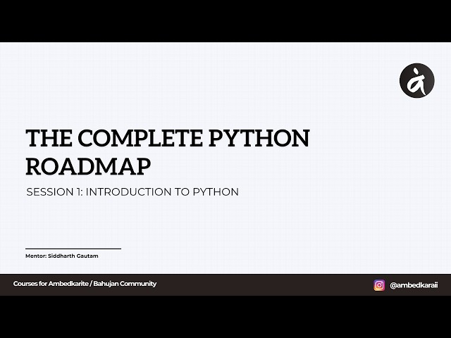 Python Roadmap Series: Session 1 | Introduction to Python