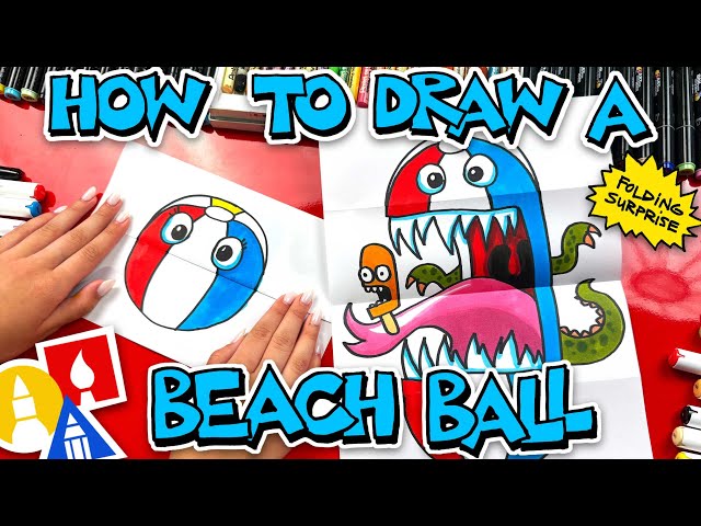 How To Draw A Beach Ball Monster Folding Surprise