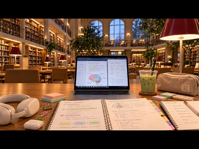 Lock In at the Library 📚 | 1 Hour Deep Focus Piano for Study, Reading & Work