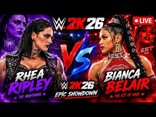 🔴 RHEA RIPLEY vs BIANCA BELAIR 🔥 BIG FIGHT! | WWE 2K26 LIVE DAY 123 I #wwe2k26 #wwe #live #gaming
