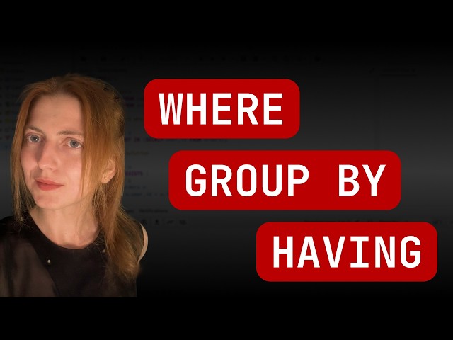 SQL HAVING vs WHERE Explained in 5 Minutes