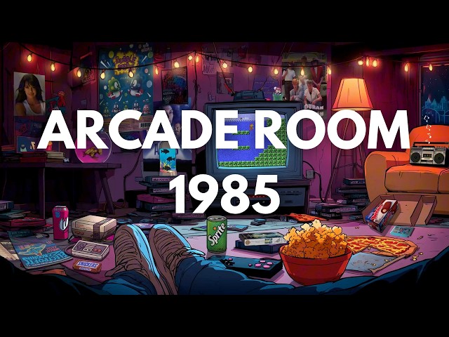 LIVE: Arcade Room 🎮 Retro Coding Gaming, Synthwave & Chillwave Nostalgia Vibes