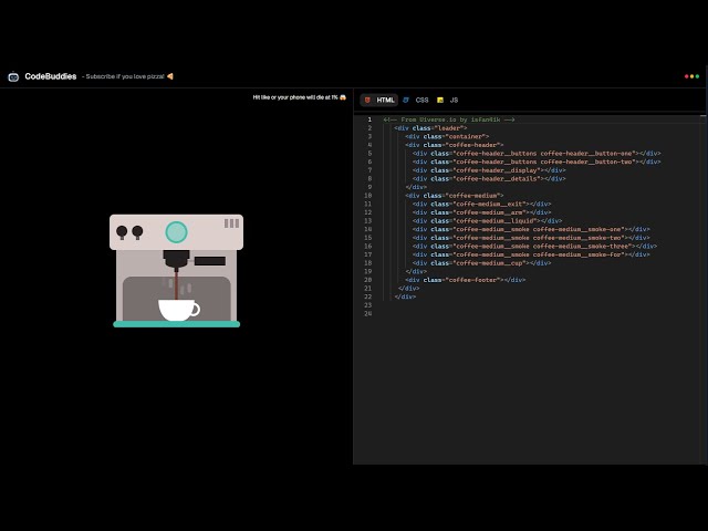 ☕ Coffee Machine Loading Animation with HTML & CSS | Full Tutorial