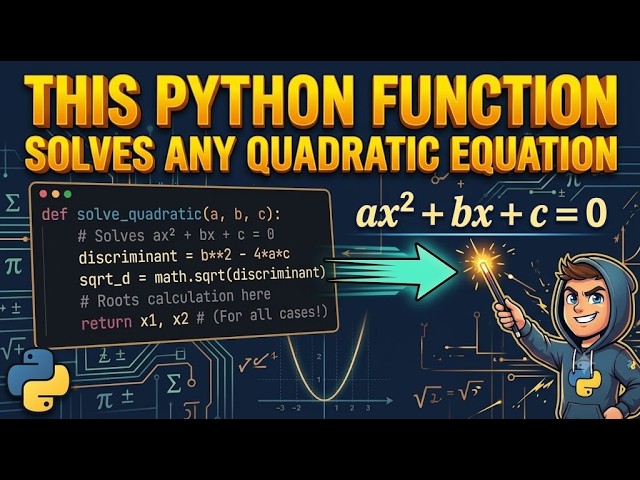 This Python Function Solves Every Quadratic Equation!