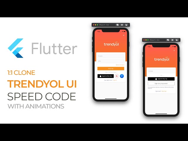 Flutter Trendyol Login UI Clone w/ Animations | Speed Code