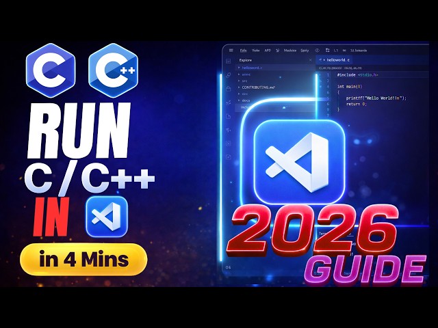 Run C/C++ Code in VS code | Step by Step guide 2026