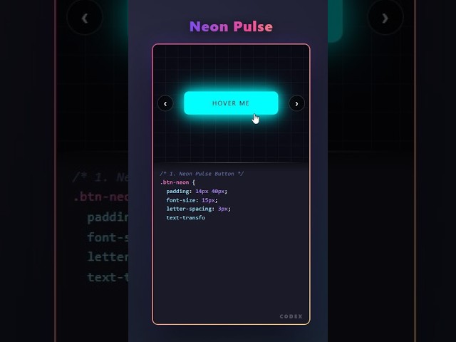 5 NEON Button Effects That Make Your Website Look PREMIUM (CSS + JS)