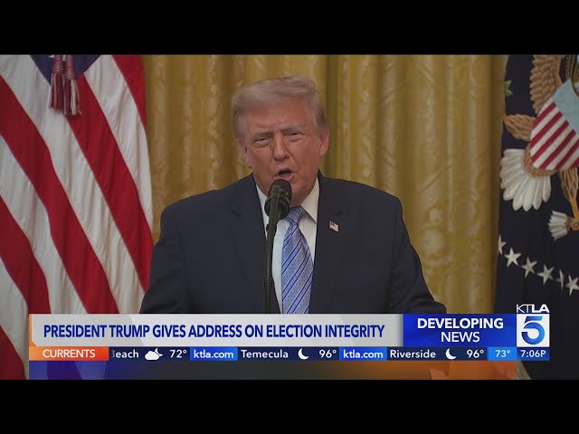Trump accuses China of accessing U.S. voter data in national address on election integrity