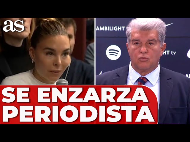 LAPORTA se ENZARZA con una PERIODISTA de BARCELONA: no le gustó un pelo la PREGUNTA