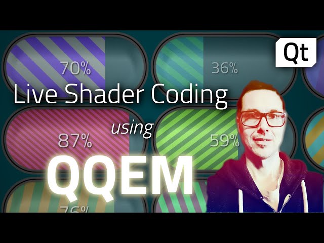 Live shader coding using QQEM