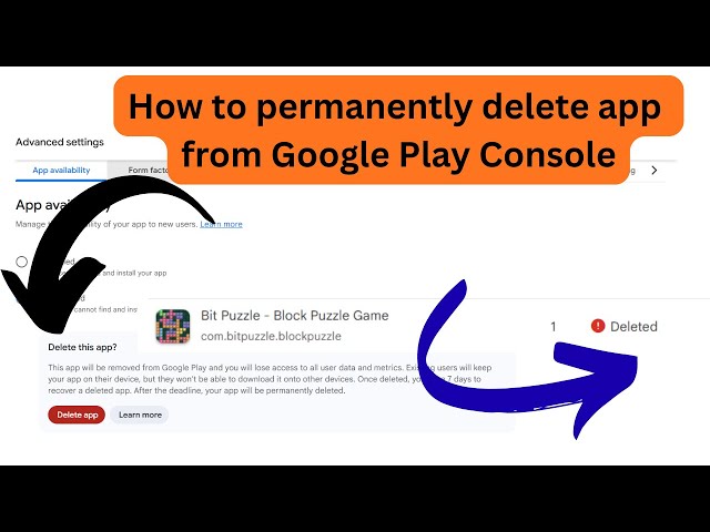 How to permanently delete app from Google Play Console