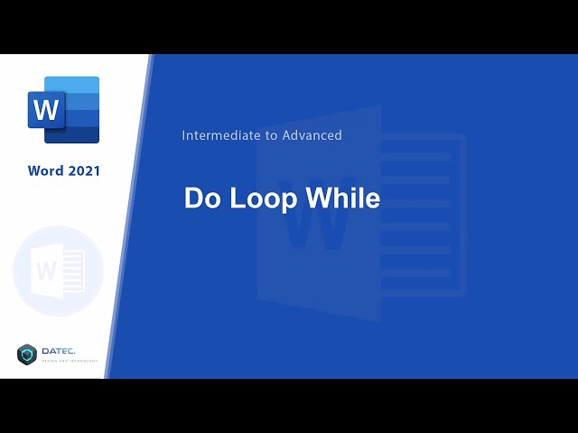 #185 - VBA: Do Loop While in Microsoft Word