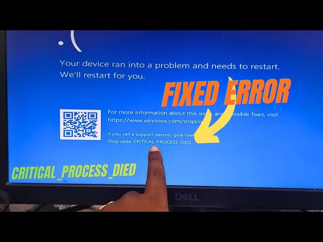 FIXED - Blue Screen Error Issue "Critical Process Died" On Windows 10 & Windows 11