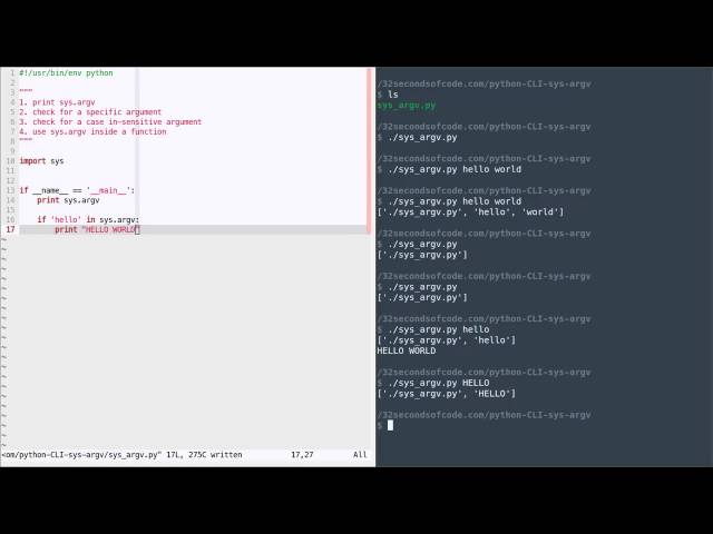 Python/CLI #1 – sys.argv