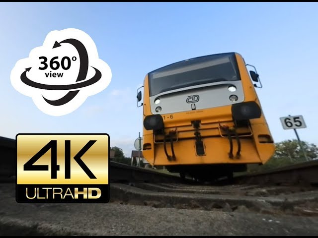 Local train runs over 360° camera (4K) Virtual Reality
