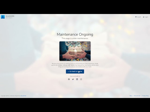 Maintenance screen | Get WinDOORS | Admin Dashboard HTML Template | Responsive Multipurpose #css