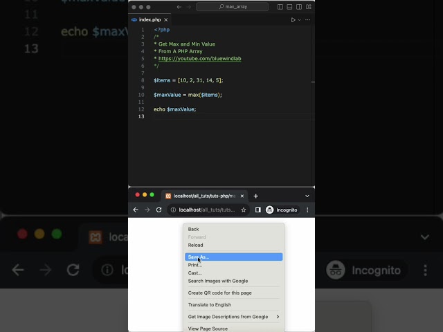 Filter Maximum and Minimum Value From a PHP array  #coding #php #array