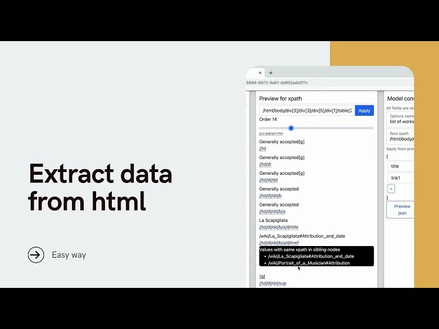 Extract data from html