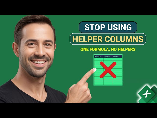 Stop Using Helper Columns in Excel (Smarter VLOOKUP Formula)