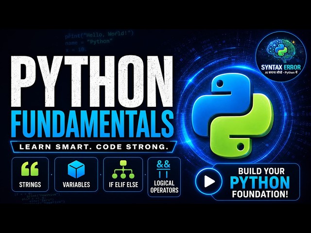 Master Python Basics in 1 Hour! 🐍 | Complete Hinglish Tutorial + Homework Project| PART-0
