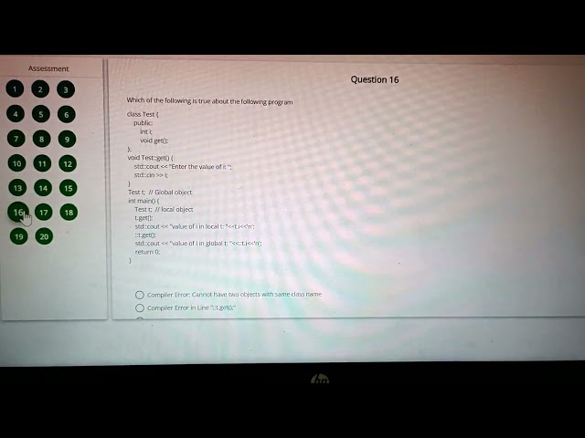 Infosys springboard programing using c++ Assessment answer