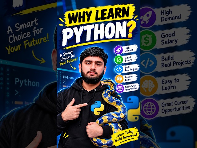 Why Learn Python in 2026? 🐍 | Benefits of Learning Python | Python #Shorts