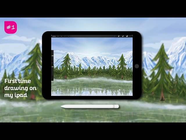 IPAD PAINTING #1: Landscape art in Procreate - speed painting I My digital art process