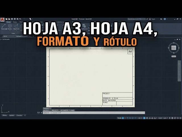 Cómo armar una Hoja A4 y A3 con formato y rótulo en AutoCAD | Tutorial paso a paso