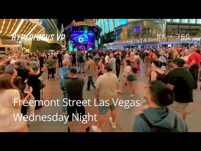Fremont Street 8K 360 60FPS Immersion on Vegas's Wild Wednesday