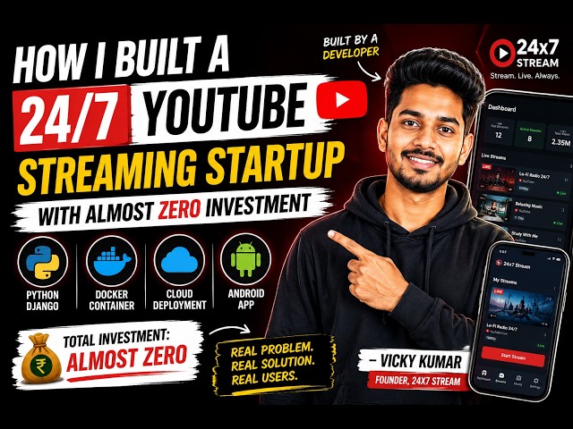 How I Built a SaaS Startup with Almost Zero Investment | 24x7 Stream Story