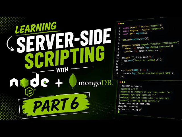 Learning Server-Side Scripting with Node.js & MongoDB — Part 6