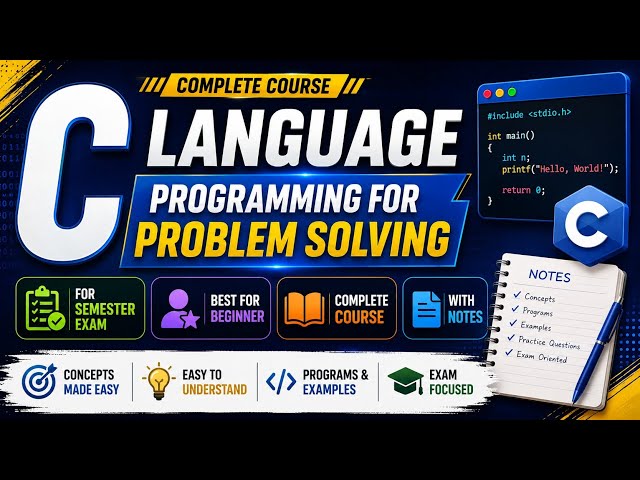 C language | Syllabus Discussion | PPS Complete Course | Programming for Problem Solving
