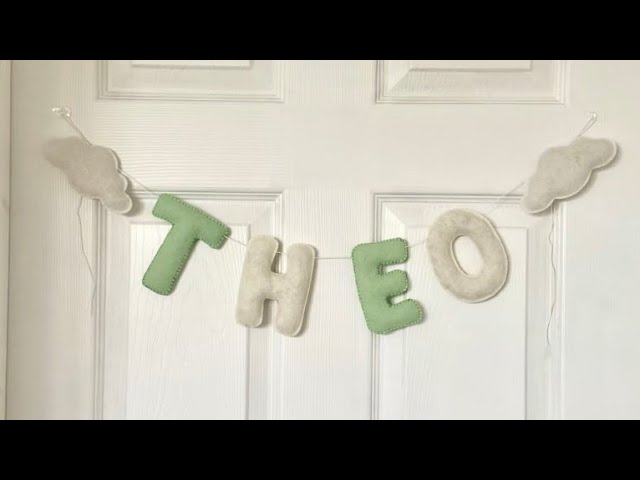 DIY Felt Name Banner Tutorial | Handmade Nursery Decor