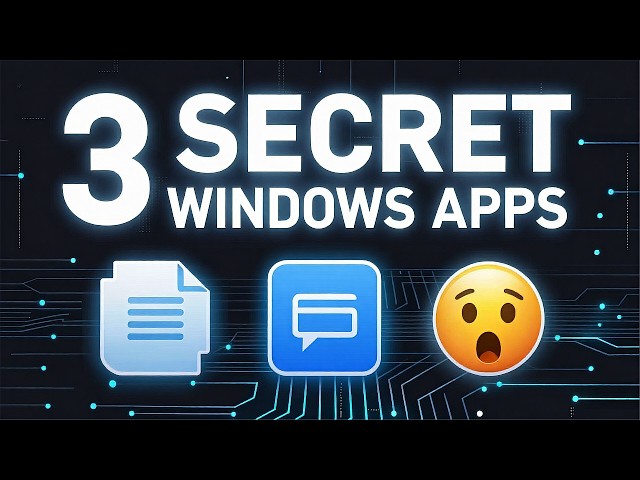 Windows is hiding these Three apps!!