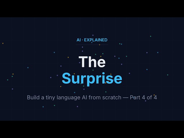 Build a Tiny Language AI from Scratch #4 — It Answered Something We Never Taught It